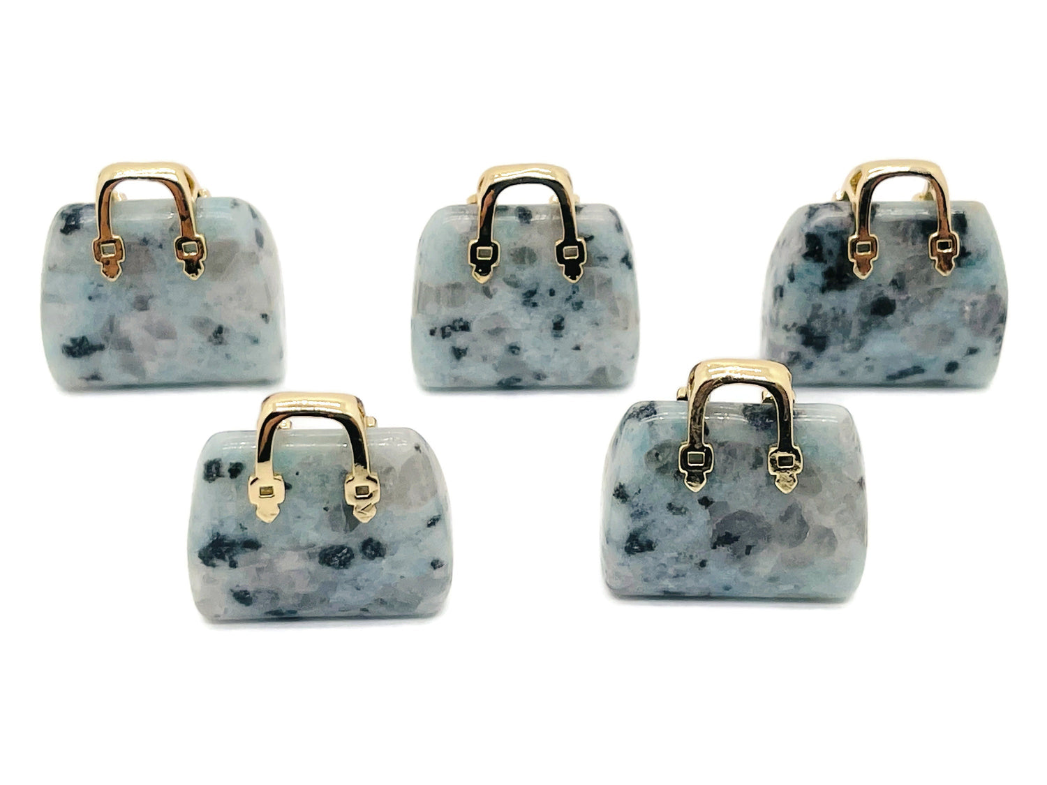 Kiwi Jasper Crystal Purse Carving Gemstone - Crystal Handbag Pendant - PU1021