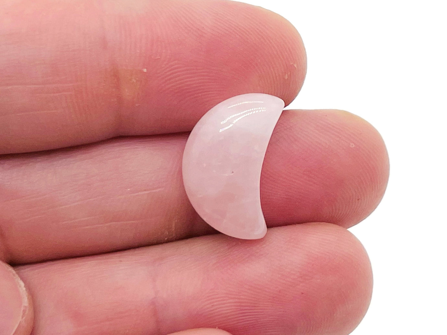 Rose Quartz Gemstone Moon -20mm - MO1002