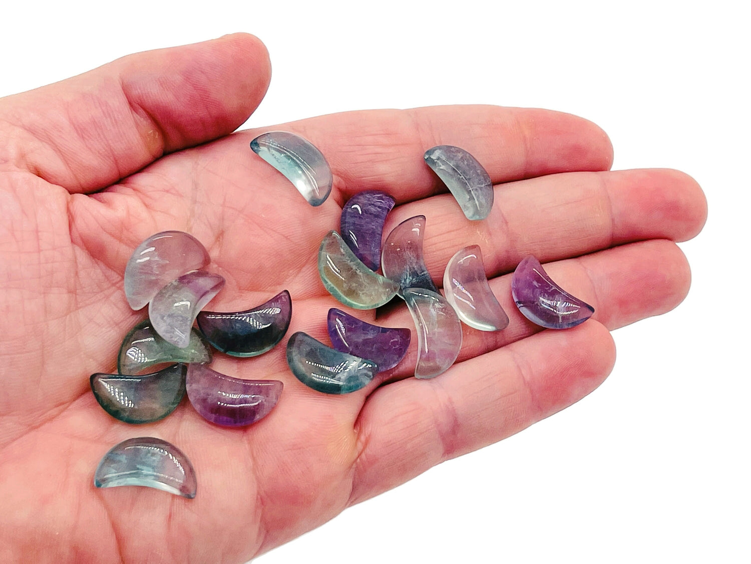 Fluorite Gemstone Moon - 20mm - MO1006