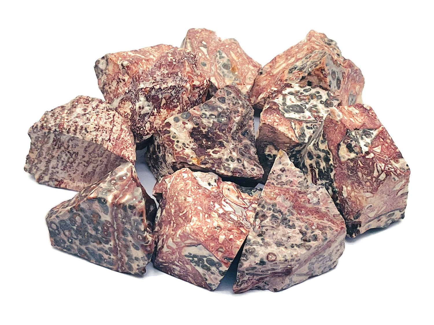 Raw Leopard Skin Jasper Gemstone - RA1086
