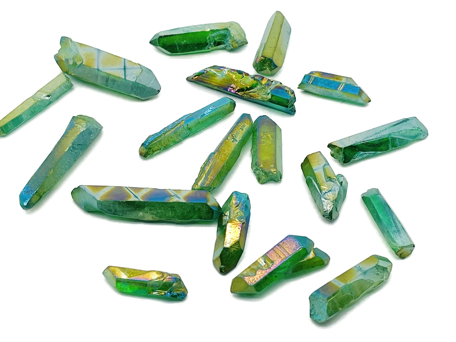 Green Aura Quartz Point Gemstone - Raw Stone - RA1151