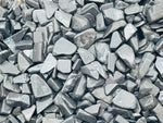 Shungite crystal chips in various sizes, semi-tumbled, 7-12mm, natural black gemstone chips for jewelry or healing.