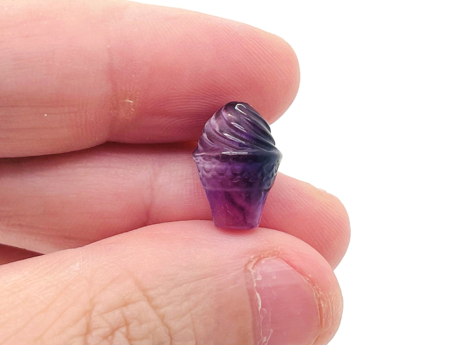 Fluorite Ice Cream Carving Gemstone - CA1018