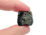 Golden Sheen Obsidian cat carving gemstone from GemstoneGO, polished with a smooth finish and detailed feline shape.