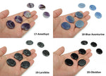 Crystal Flat Gemstone slab from GemstoneGO, 30x25x7 cm, mixed healing crystals with vibrant, polished gemstone surfaces.