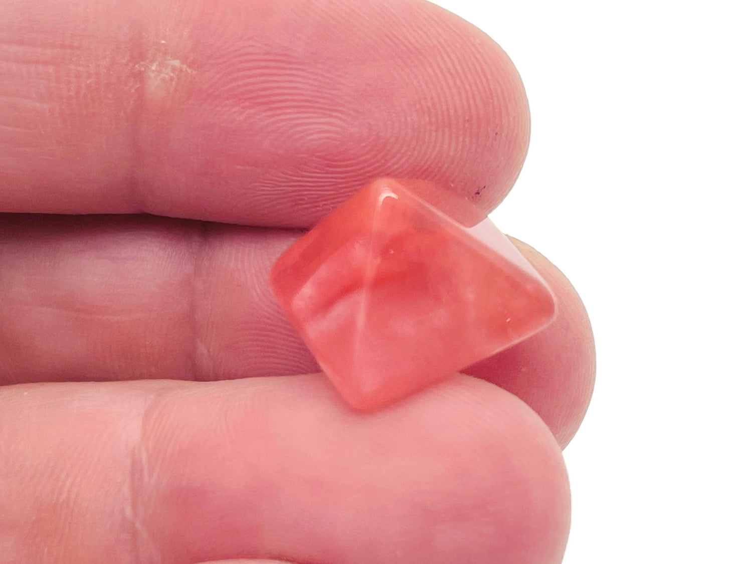 Cuarzo Cereza Pirámide Tallada Piedra Preciosa - 14mm - PY1011