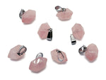 Rose Quartz point crystal pendant by GemstoneGO, showcasing a polished pink quartz gemstone for jewelry making.