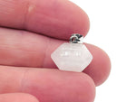 Clear Quartz point crystal pendant from GemstoneGO, showcasing a natural, polished gemstone for jewelry making.