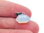 Opalite point crystal pendant from GemstoneGO, ideal for jewelry making, showcasing a smooth, luminous opalite gemstone.