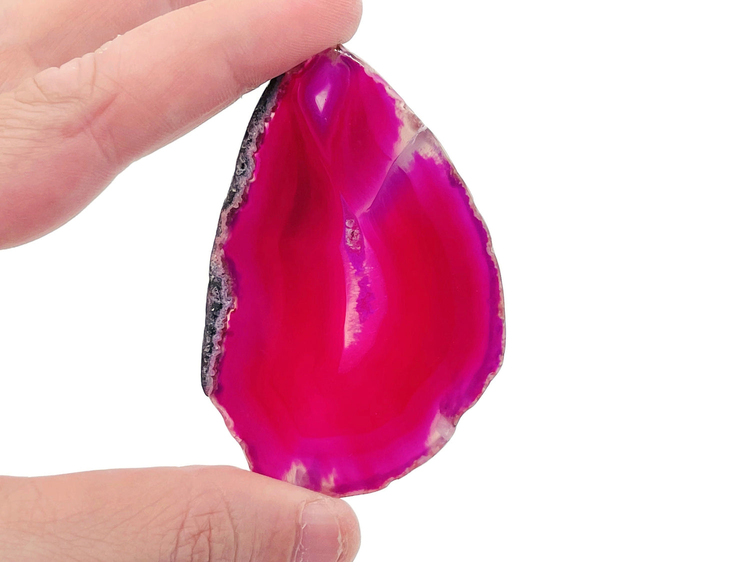 Pink Agate Slice - Geode Raw Crystal - RA1169