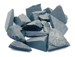 Raw Shungite gemstone from GemstoneGO showing a dark, unpolished mineral with natural rough surface and irregular shape.