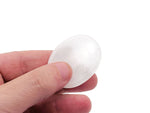 Clear quartz worry stone from GemstoneGO, soothing 4.5x3.5cm crystal for stress relief and meditation, shown in the image.