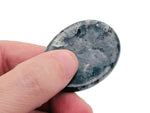 Larvikite worry stone from GemstoneGO, 4.5x3.5cm soothing crystal for stress relief and meditation practice.