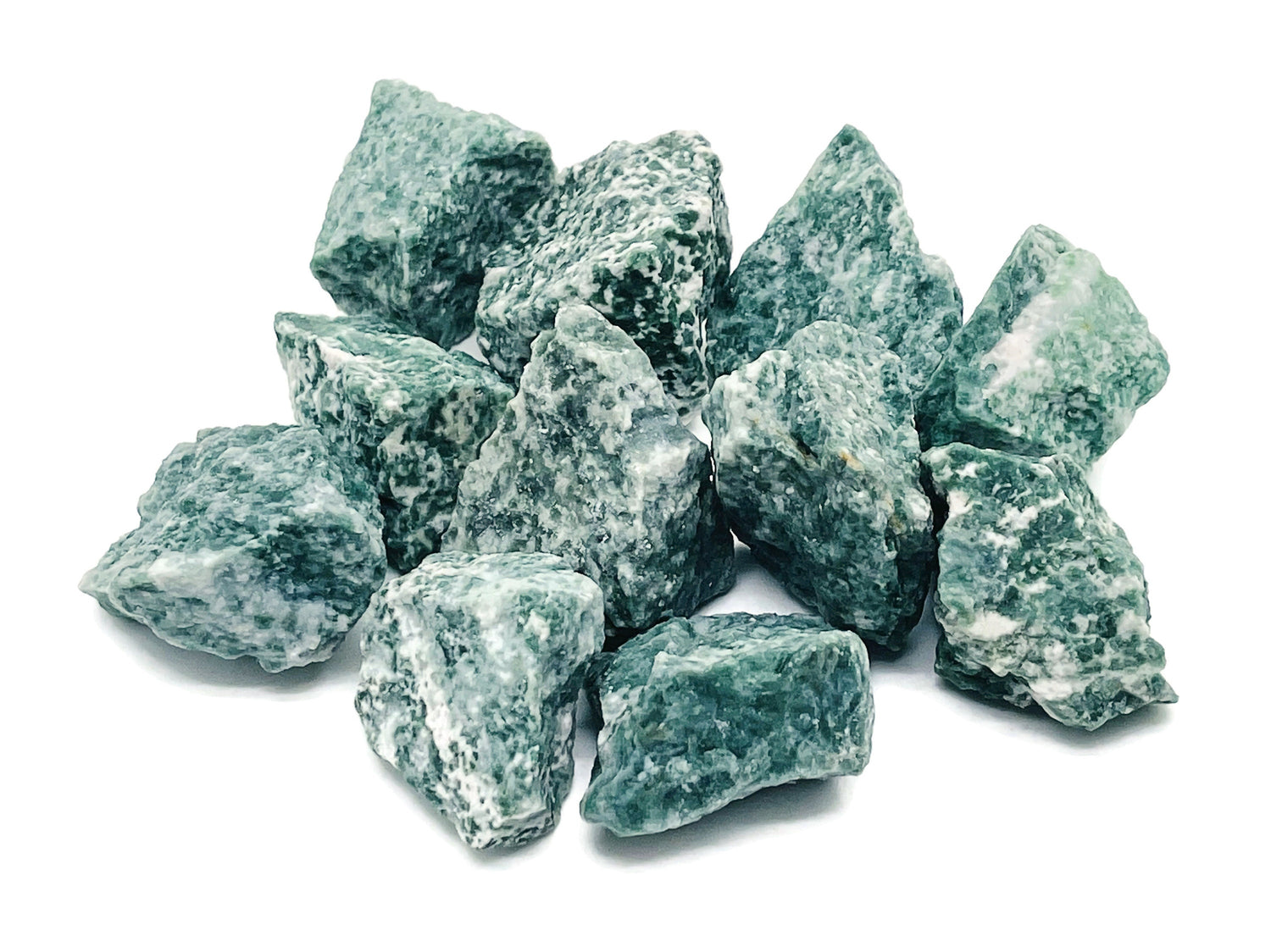 Raw Green Dot Jade Gemstone - Qinghai Stone - RA1140