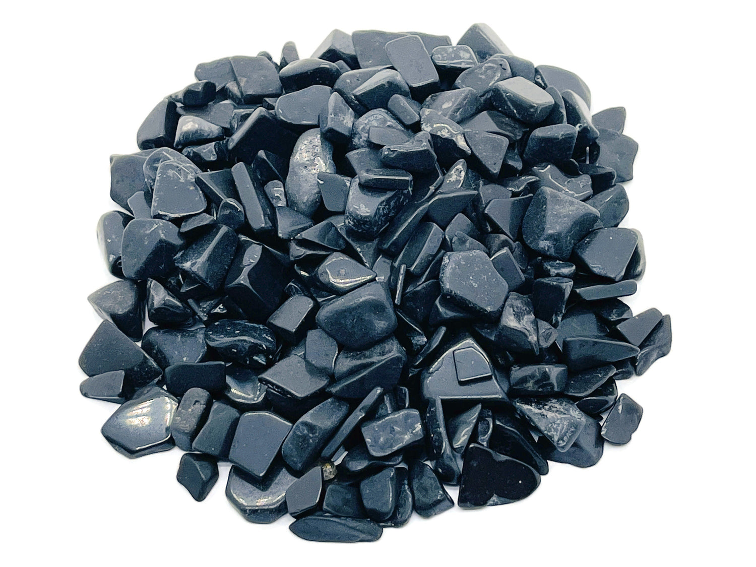 Shungite Crystal Chips - Semi Tumbled Stone - Bulk - 7-12mm - CP1209