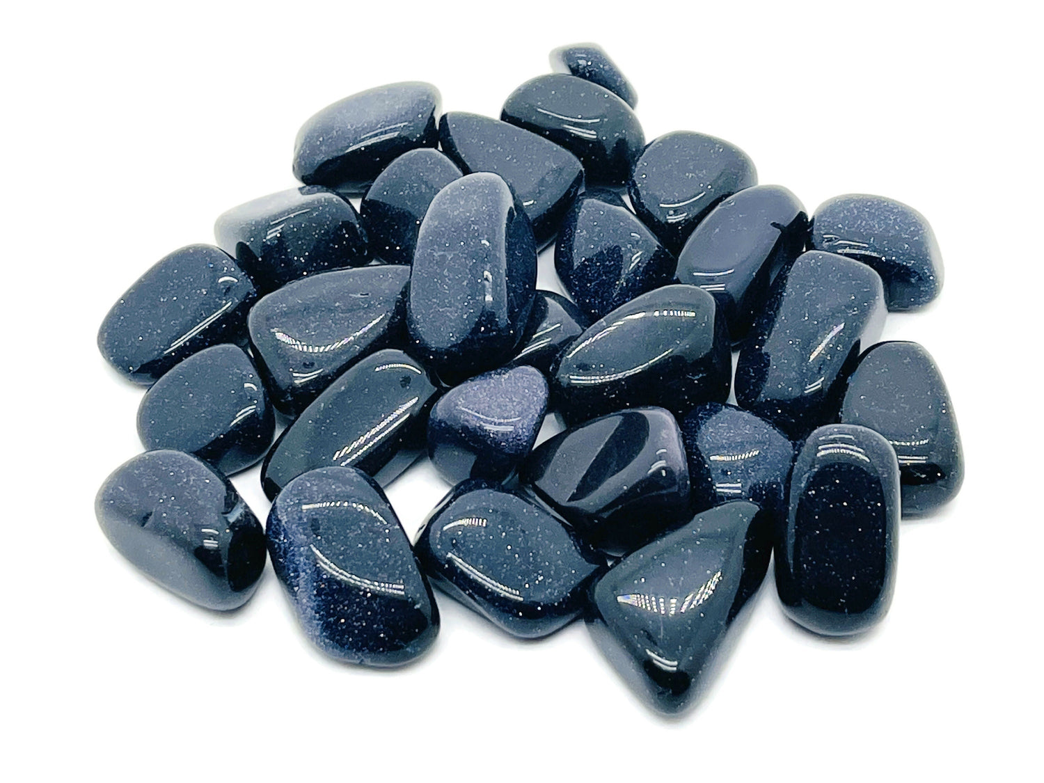 Blue Goldstone Tumbled Stone - Blue Sandstone - TU1168