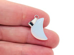 Opalite moon crystal pendant from GemstoneGO, showcasing a smooth, luminous moon-shaped gemstone for jewelry making supplies.