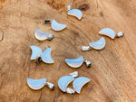 Opalite moon crystal pendant from GemstoneGO, smooth polished jewelry making supply with a luminous, moon-shaped design.
