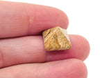 14mm Picture Jasper pyramid gemstone carving from GemstoneGO, showcasing natural earthy colors and pyramid shape.