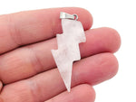 Clear Quartz Lightning Crystal Pendant from GemstoneGO featuring a natural lightning stone gemstone in a polished pendant setting.