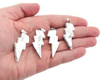 Howlite Lightning Crystal Pendant from GemstoneGO featuring a striking lightning-shaped stone on a silver chain.
