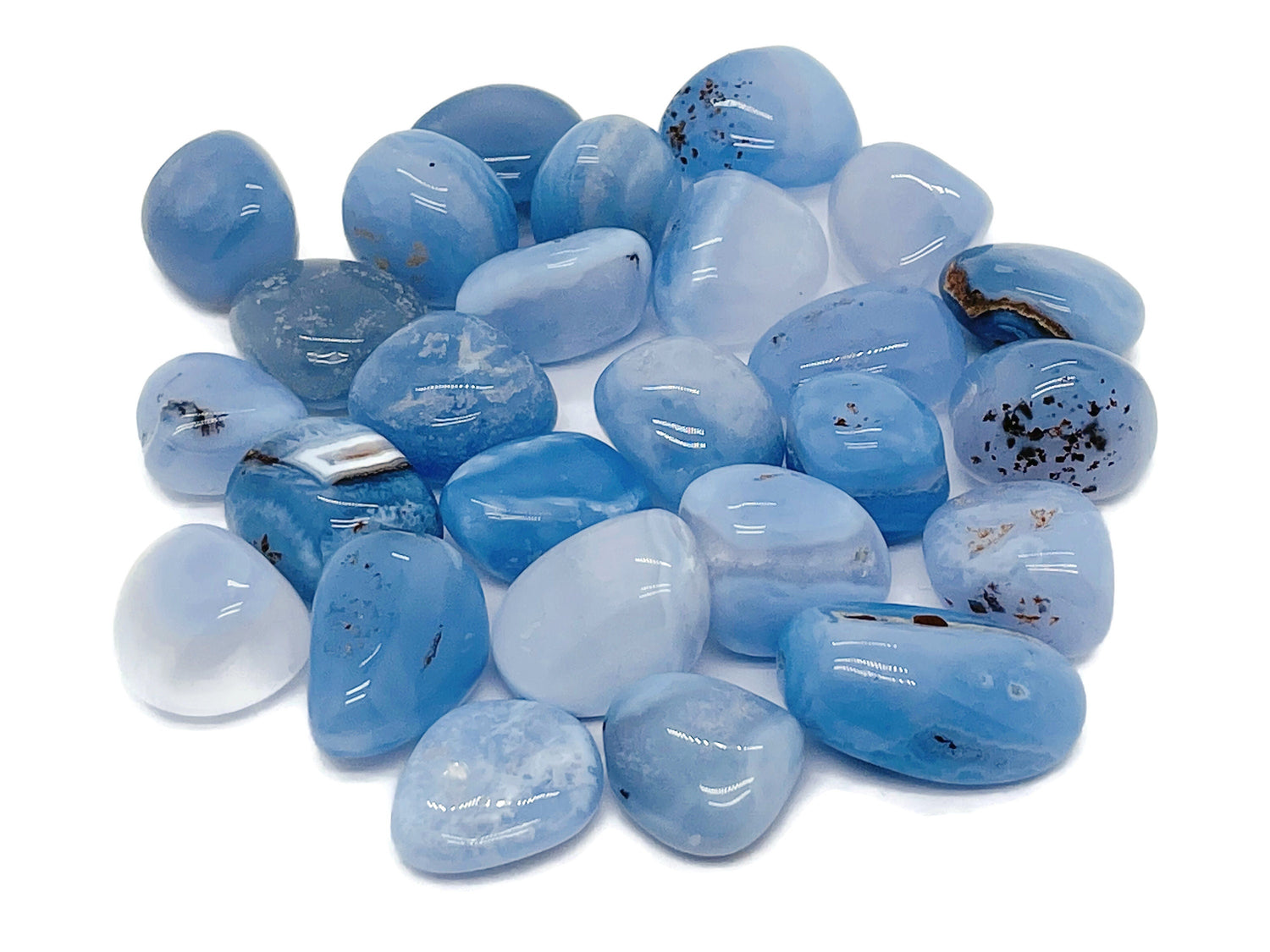 Blue Lace Agate Tumbled Stone - TU1100