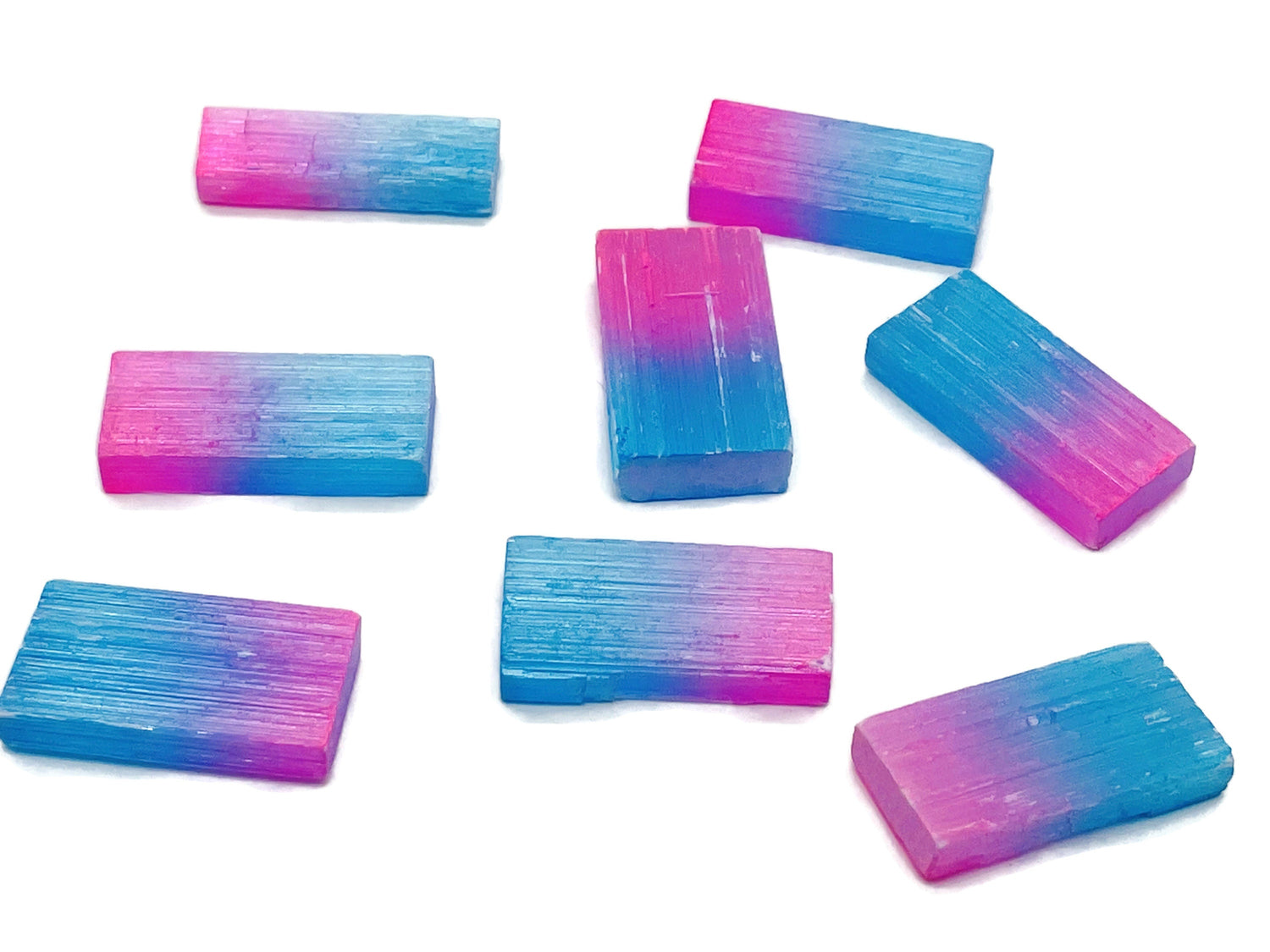 Rainbow Aura Selenite Wand Stone - Raw Aura Selenite Stick - 4cm - RA1164