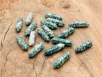 Green Jade Dot Carved Point from Qinghai Jade, 33mm, gemstone with intricate carving, handcrafted by GemstoneGO.