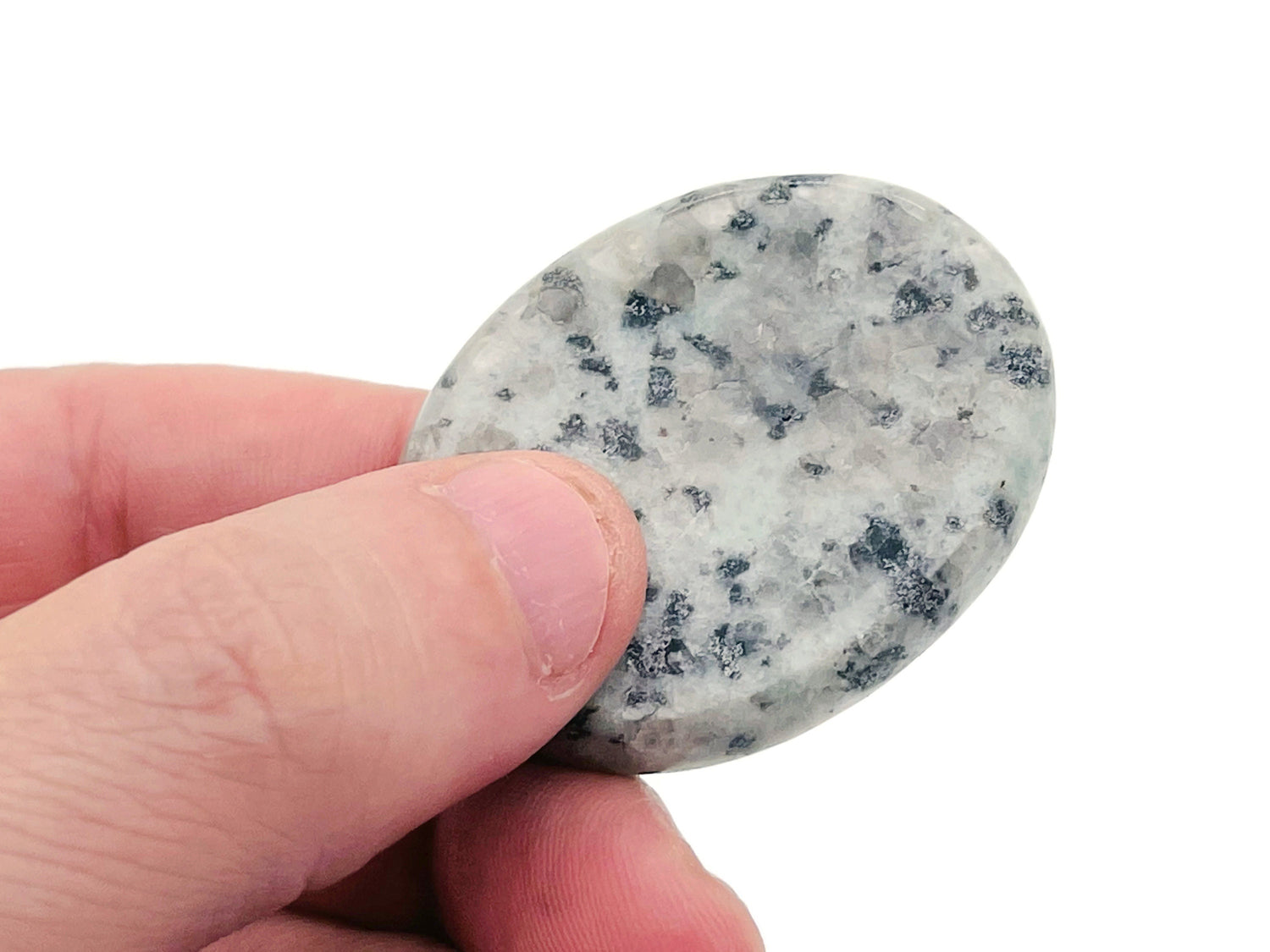 Kiwi Jasper Worry Stone - Soothing Crystal - 4.5x3.5cm - WO1052