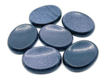 Blue Goldstone worry stone from GemstoneGO, 4.5x3.5cm, smooth soothing crystal for stress relief and tactile comfort.