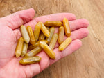 Yellow aventurine terminated carved point gemstone, 33mm, with natural crystal formations, from GemstoneGO.