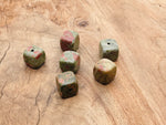 Unakite crystal incense holder with carved design, gemstone stone stick holder, handmade natural stone decor for incense.