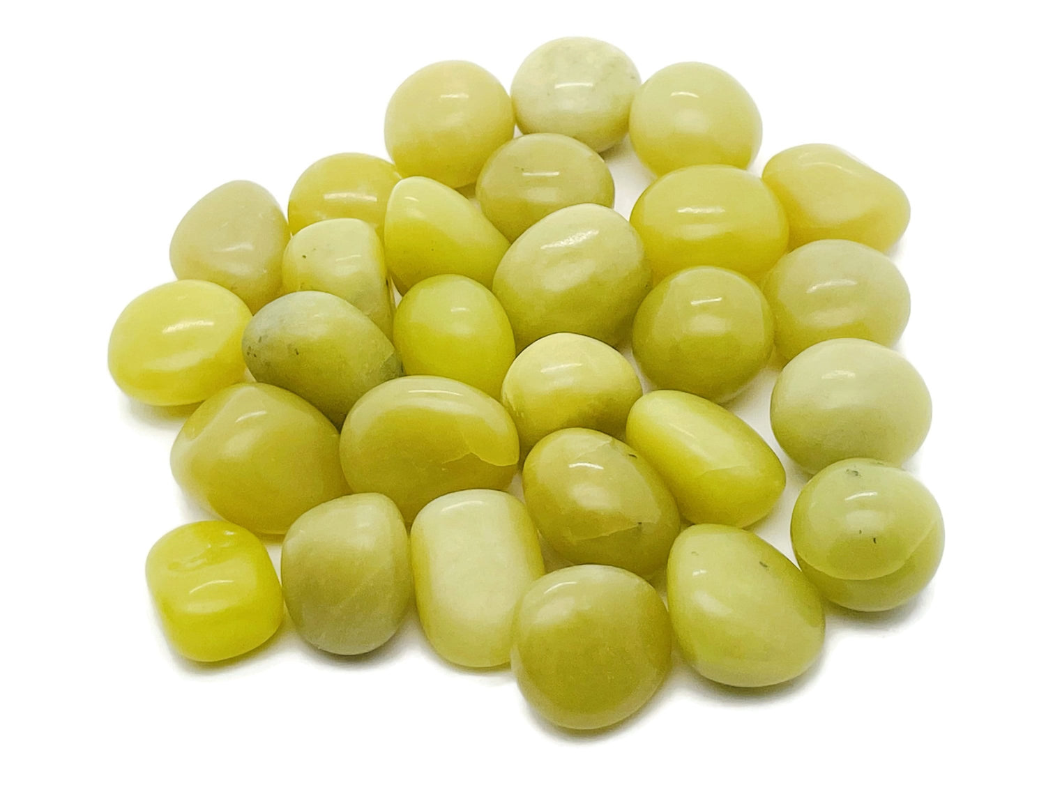 Pierre roulée en jade citron - TU1127