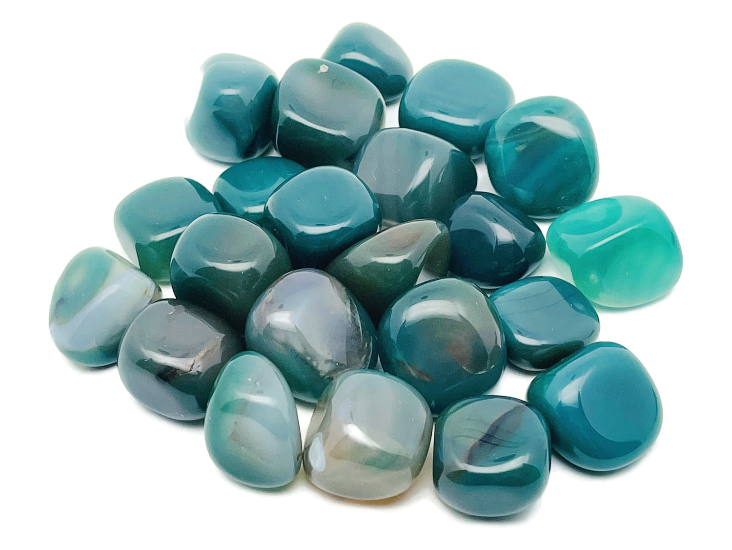 Green Agate Tumbled Stone - TU1226