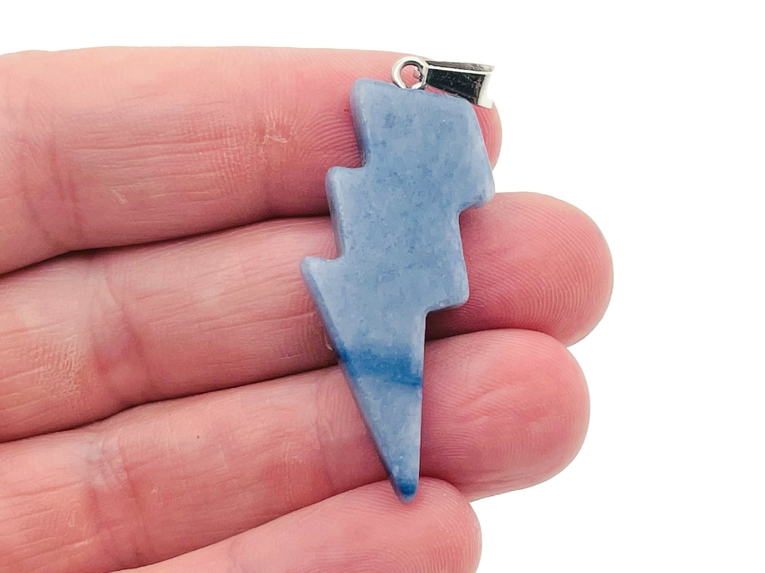 Blue Aventurine Lightning Crystal Pendant - Lightning Stone - NC1160