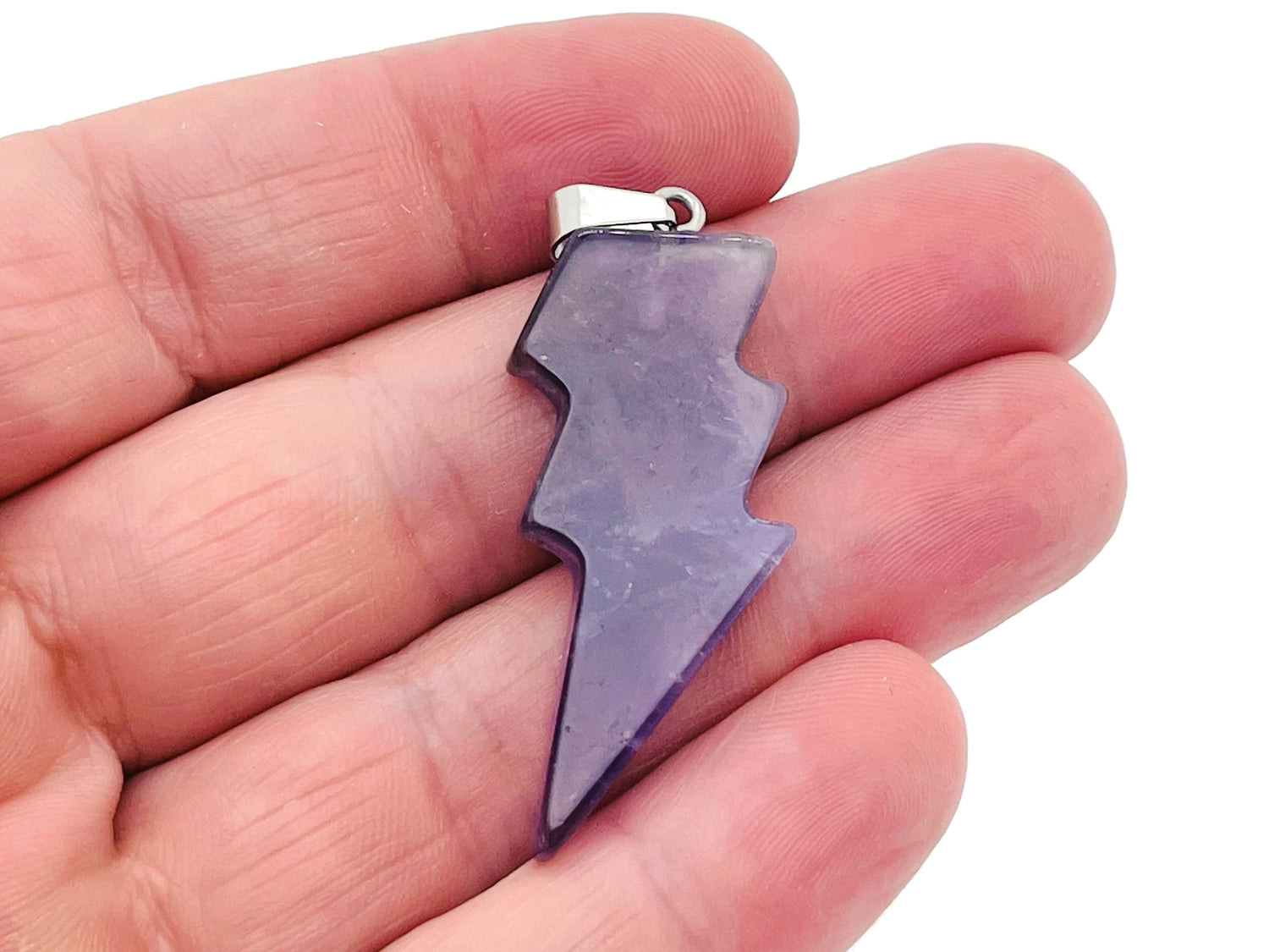 Amethyst Lightning Crystal Pendant - Lightning Stone - NC1141