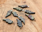 Dragon Blood Jasper lightning crystal pendant featuring a striking lightning stone, showcasing vibrant red and black hues.