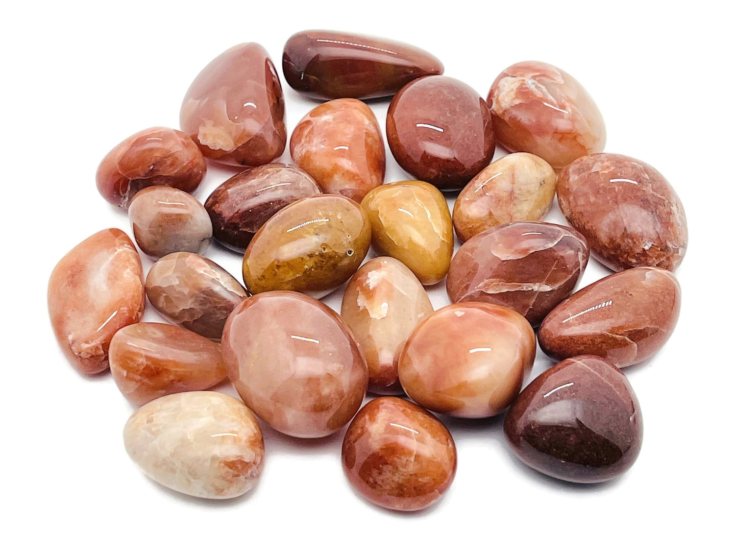 Pierre roulée de jade doré - TU1135