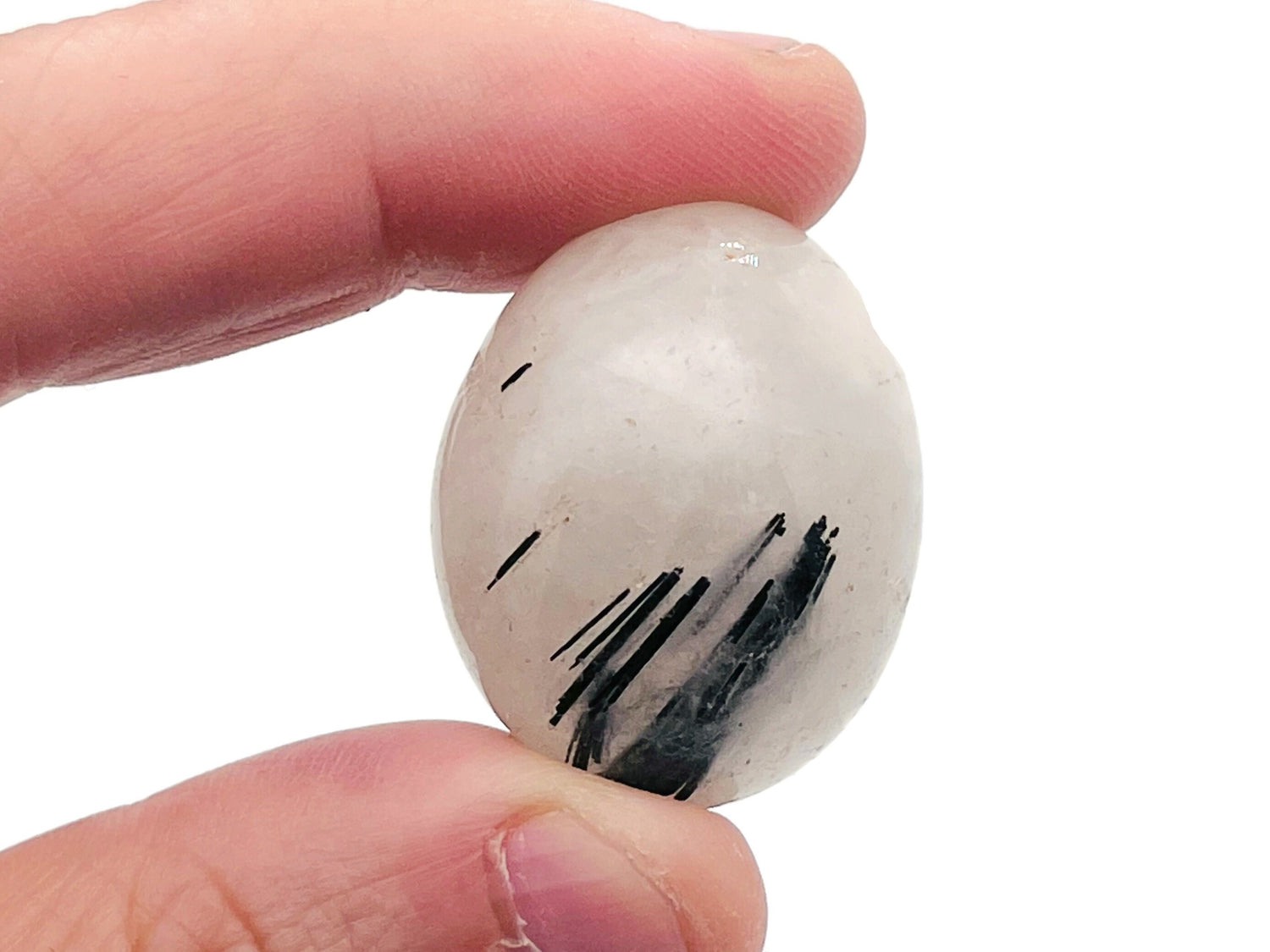 Tourmalinated Quartz Tumbled Stone - TU1041