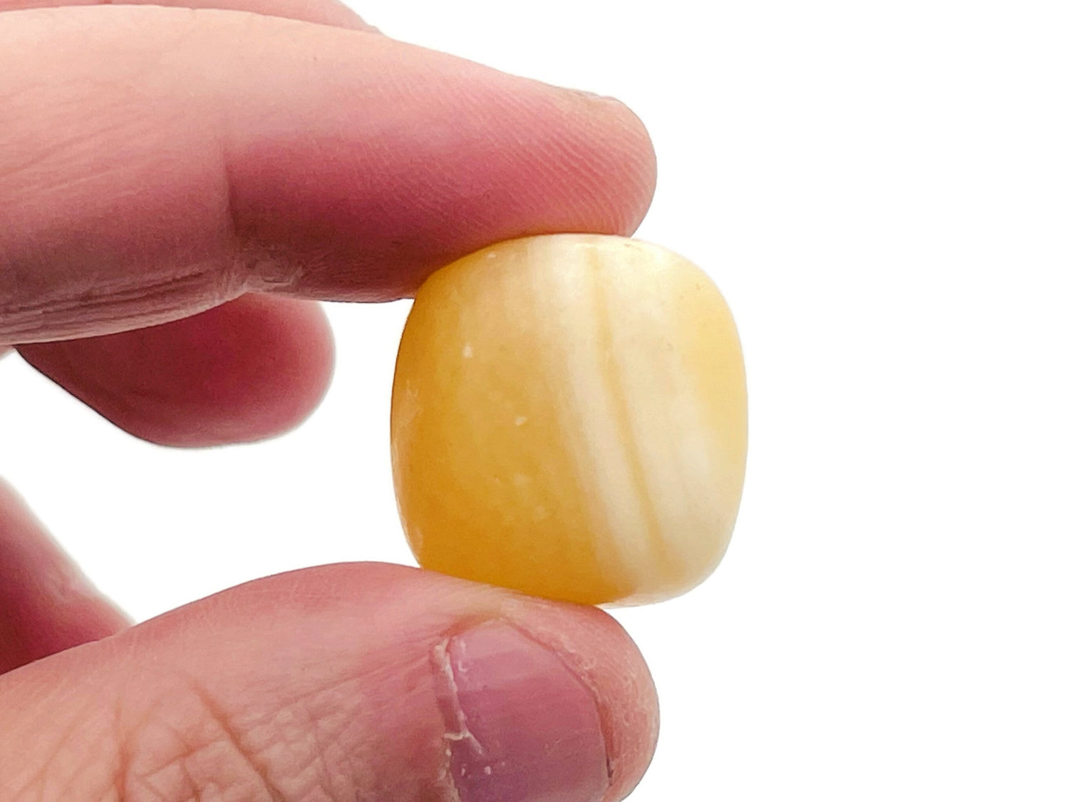 Pierre roulée de calcite jaune - TU1107