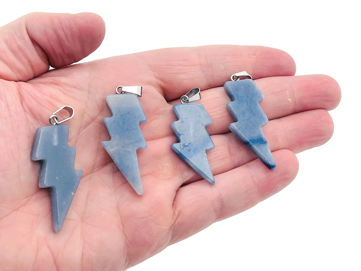 Blue Aventurine Lightning Crystal Pendant - Lightning Stone - NC1160