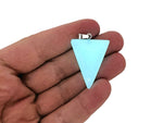 Luminous triangle crystal pendant with healing stone from GemstoneGO, showcasing its glowing, faceted gemstone design.