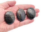 Bronzite palm gemstone spa stone, 45x35mm, smooth rounded natural mineral for relaxation and massage, by GemstoneGO.