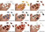 Handmade 30mm crystal coffin healing gemstone carving with mixed gemstones by GemstoneGO, showcasing intricate crystal craftsmanship.