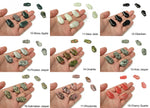 Handmade crystal coffin healing gemstone carving from GemstoneGO, 30mm size, featuring colorful mixed crystals for spiritual wellness.