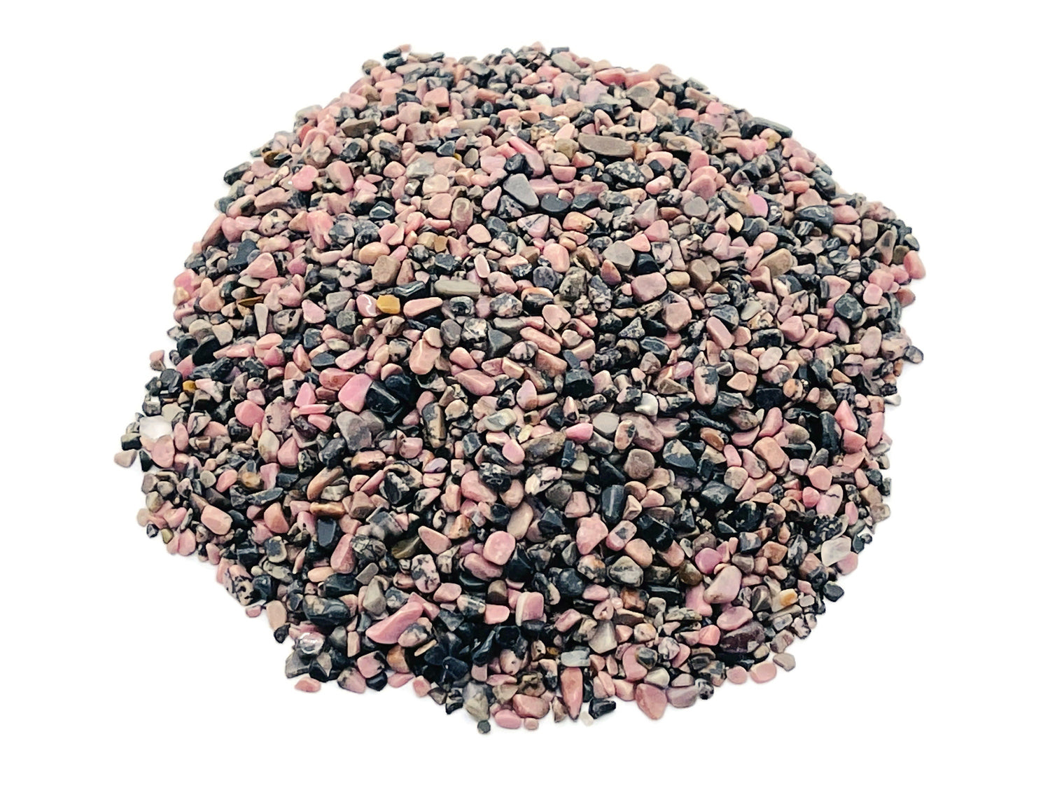 Rhodonite Crystal Chips - Semi Tumbled Stone - Bulk - 2-6mm - CP1128