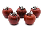 Red Jasper apple-shaped crystal pendant from GemstoneGO, featuring a mini crystal design with a polished, vibrant red stone.