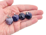 Amethyst apple-shaped crystal pendant from GemstoneGO featuring a mini gemstone pendant with purple amethyst details.