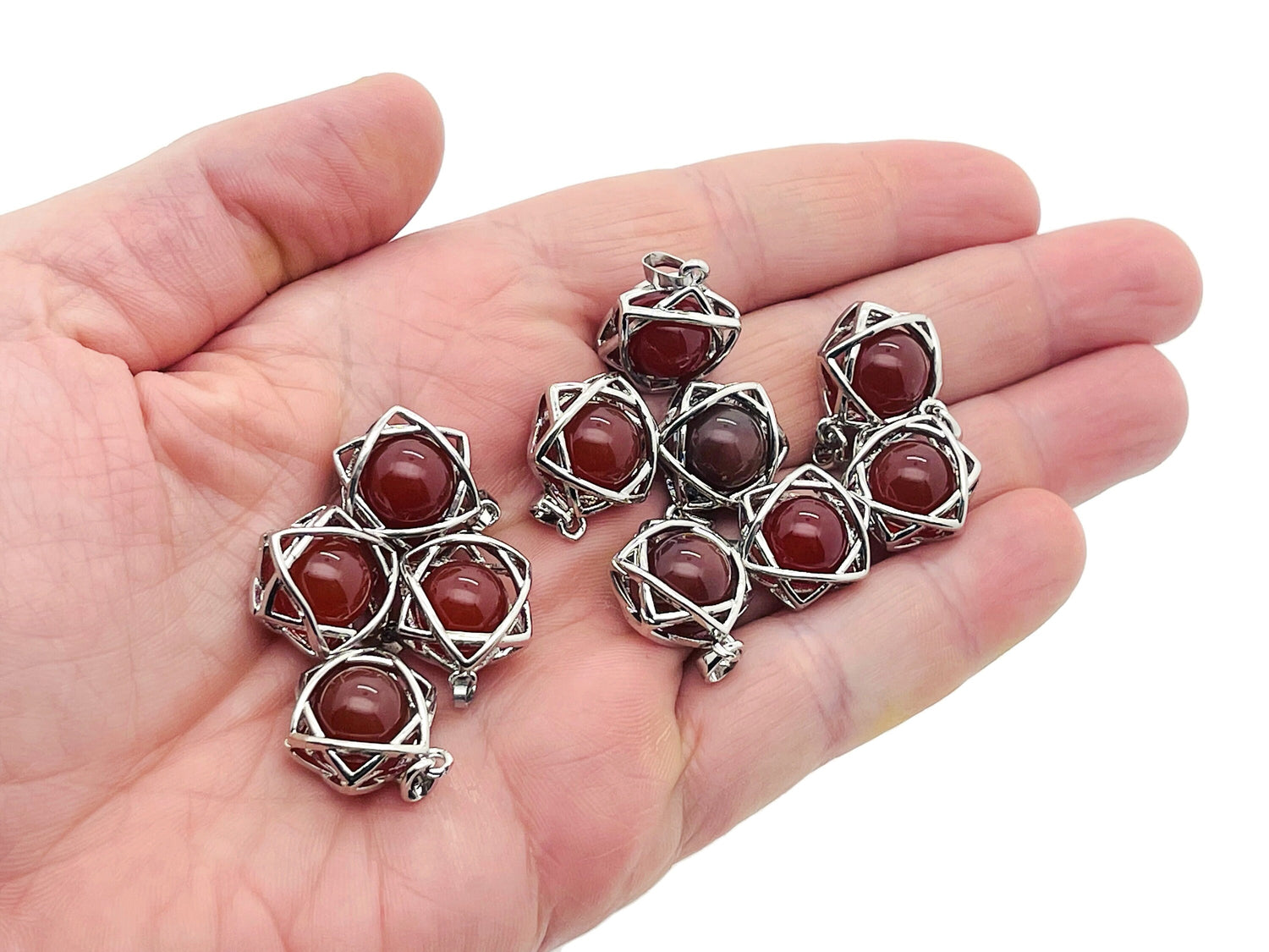 Breloque en cornaline - Pendentif en cristal - Boucle d'oreille en pierre précieuse - Mini pendentif en cristal - Bijou - NC1193