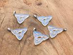 Opalite Celtic Knot crystal pendant featuring Trinity Crystals by GemstoneGO, showcasing intricate design and smooth polished surface.
